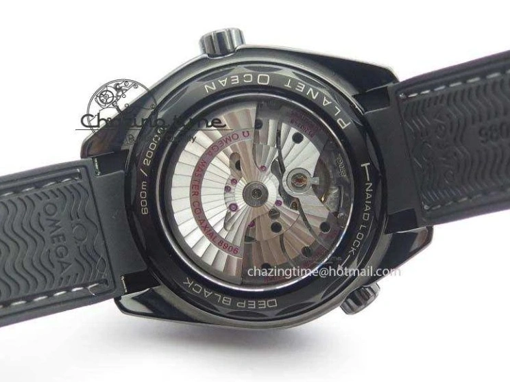 0407 Planet Ocean 45mm Real Ceramic BP-Maker Best Edition Black Dial On Nylon Rubber Strap A TopPick 8185